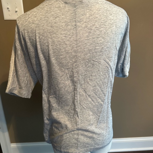 J. Crew Cream Lace & Grey Dolman Relaxed T-Shirt Size S - Picture 4 of 5